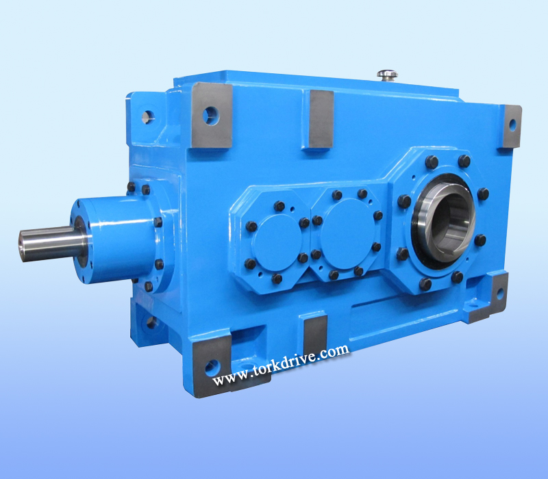 Helical bevel gearbox