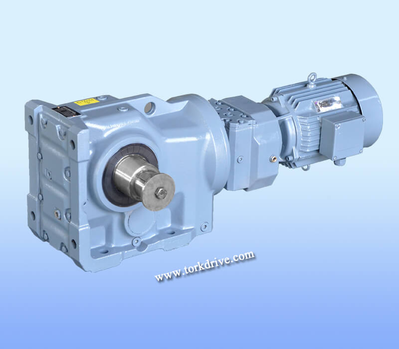 K helical bevel geared motor