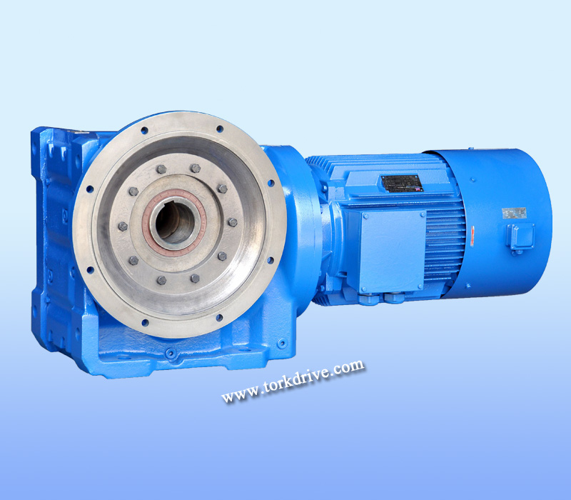 K helical bevel geared motor